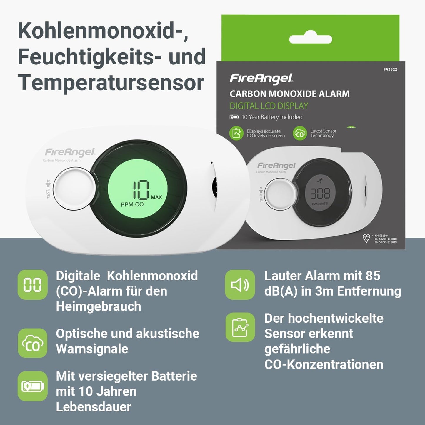 FireAngel Kohlenmonoxid-Melder