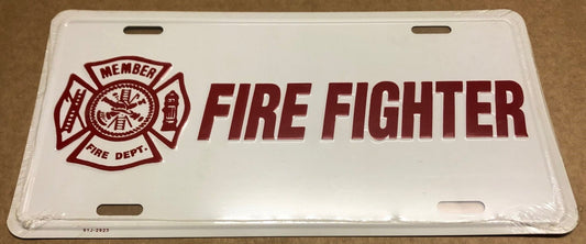 Fire Fighter metal sign