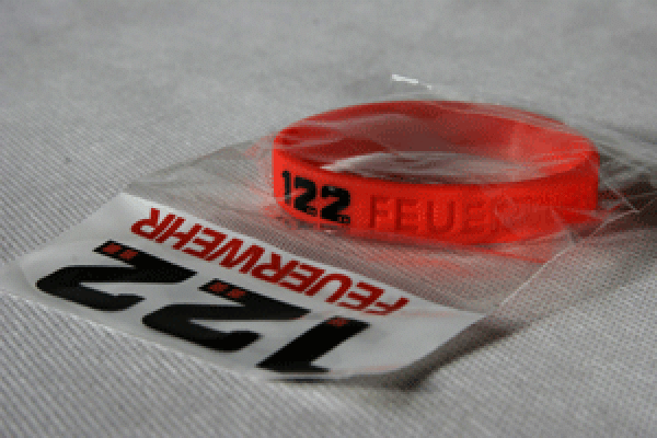 122 Feuerwehr - Siliconarmband